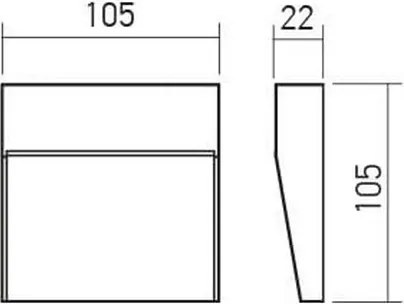 Redo 90474 - LED Vonkajšie nástenné svietidlo LANDER LED/3W/230V IP54 biela