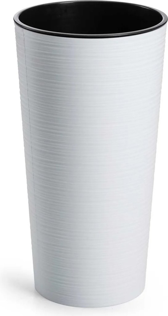 Kvetináč URBANIKA Riflo 19,6x36,4 cm biely