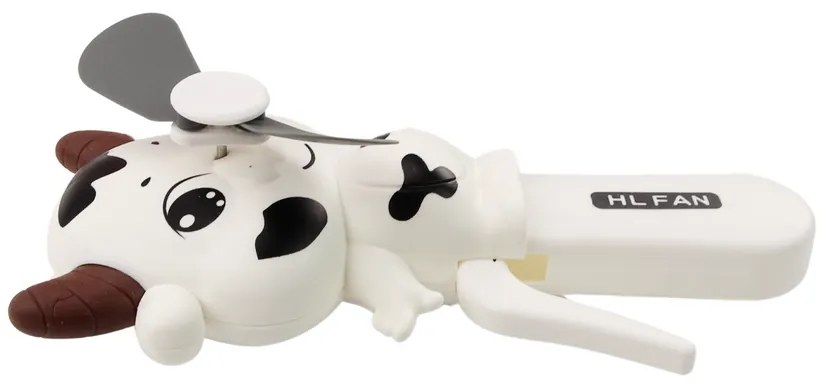 LEAN TOYS Ručný mini ventilátor pre deti – Kravička 3 farby