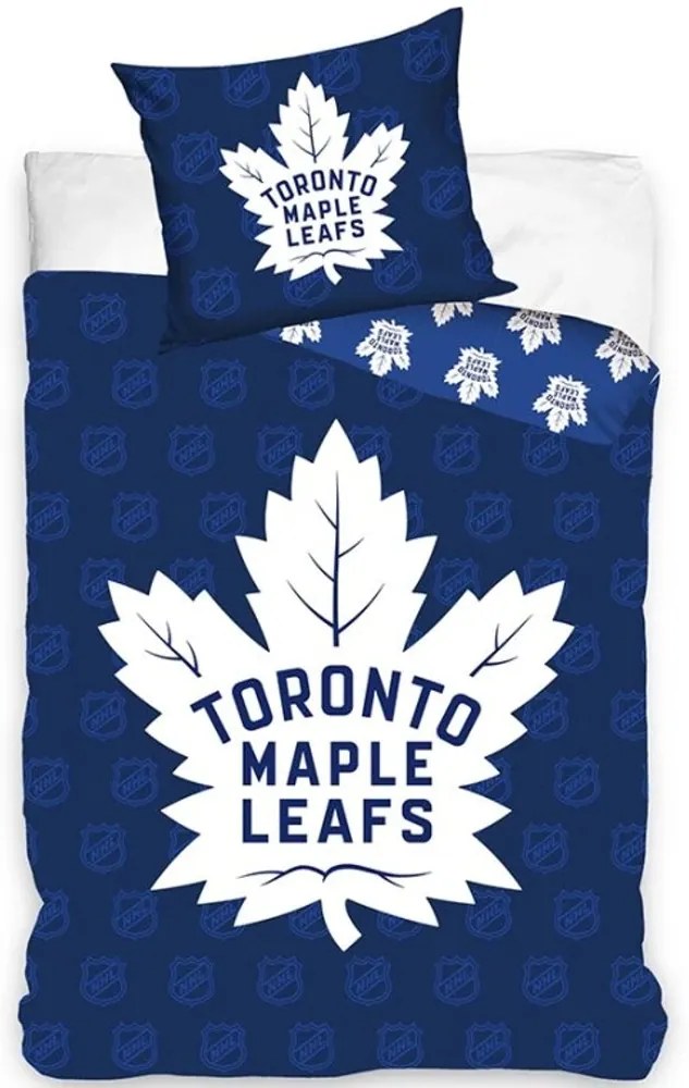 Hokejové posteľné obliečky NHL Toronto Maple Leafs Shields - 100% bavlna renforcé - 70 x 90 cm + 140 x 200 cm
