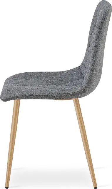 Set dvoch jedálenských stoličiek LIBRA tmavosivé / hnedé nohy (2 ks)