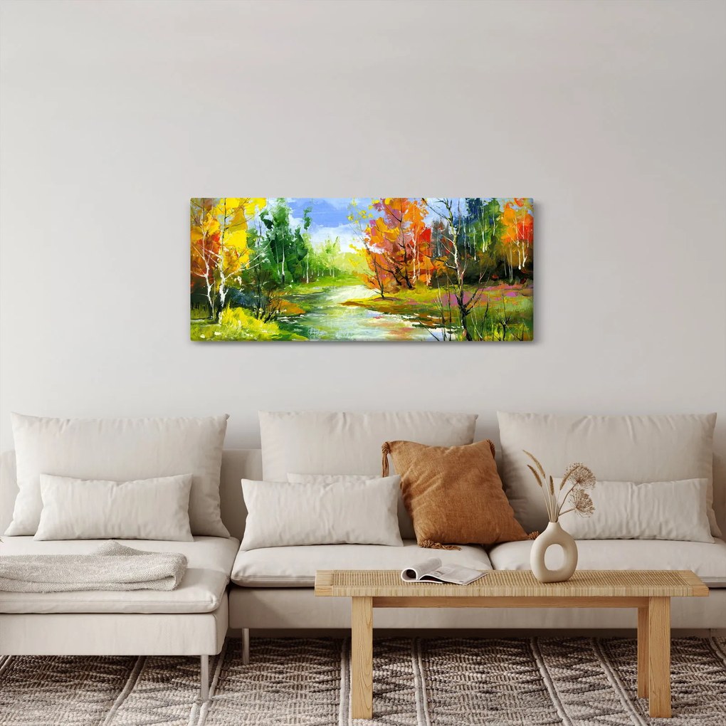 Obraz - Maľba krajiny (120x50 cm)