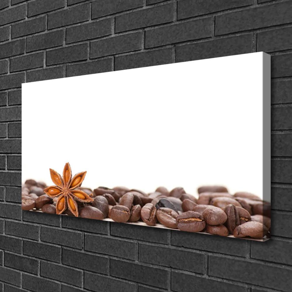 Obraz Canvas Káva zrnká kuchyňa 140x70 cm