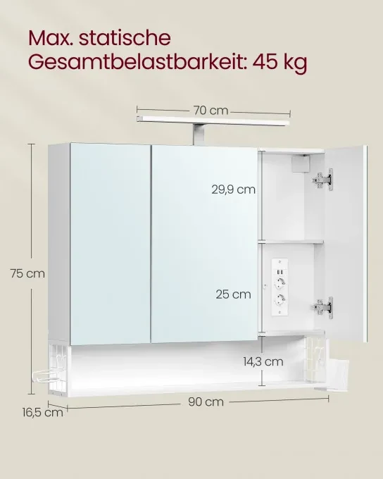 Zrkadlová skrinka BBK136W01