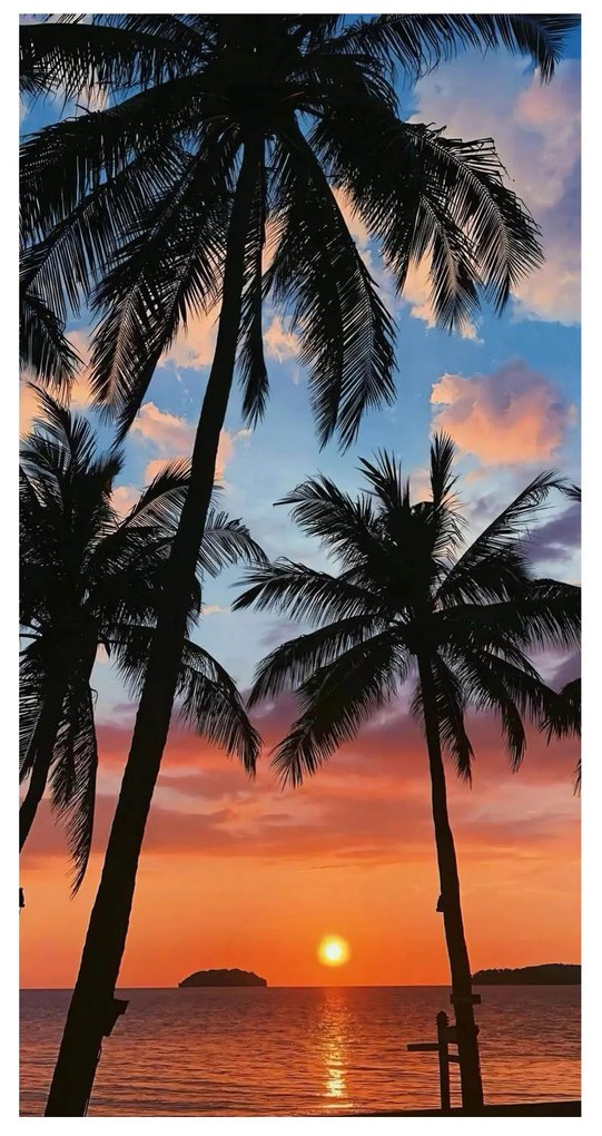 PLÁŽOVÁ OSUŠKA Z MIKROVLÁKNA TROPICAL2 100X180 CM VZOROVANÁ
