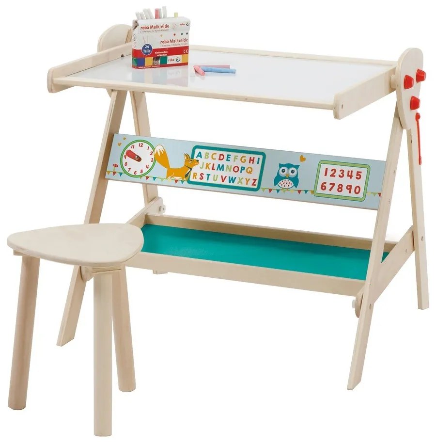 Stolík a popisovacia tabuľa v jednom so stoličkou Roba Kids Study