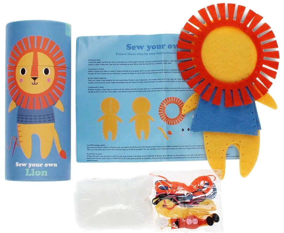 Kreatívna súprava Sew Your Own Lion – Rex London