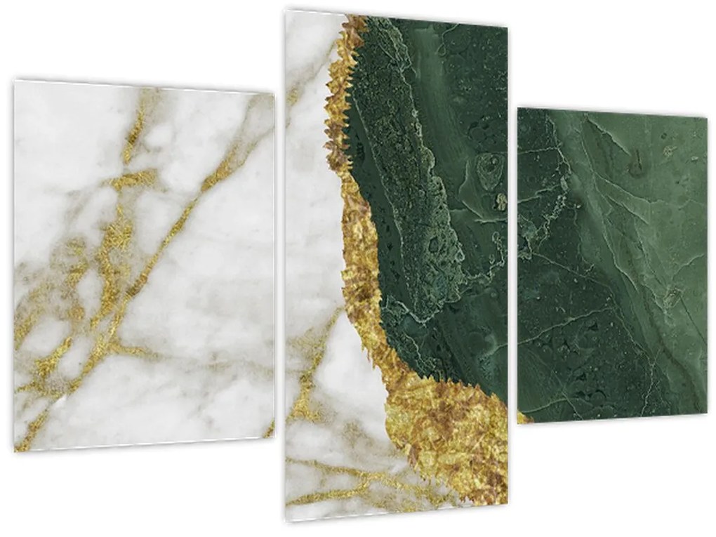 Obraz - Zelený mramor N⁰3 (90x60 cm)