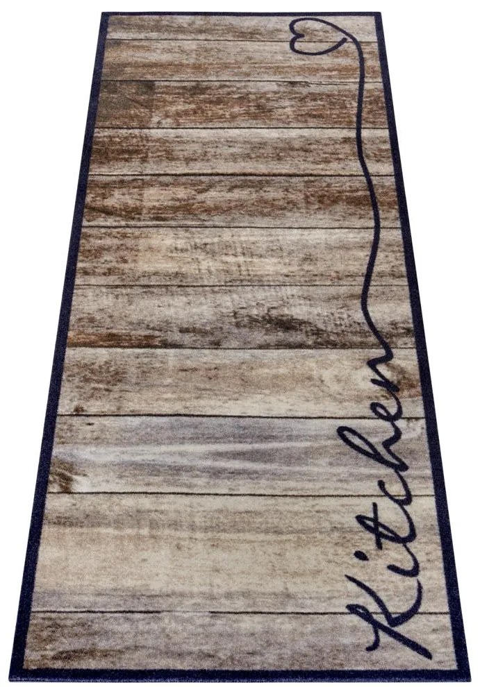 Hanse Home, Koberec behúň Cook & Clean 105390 Brown Taupe, 50x150, hnedá, kuchyňa
