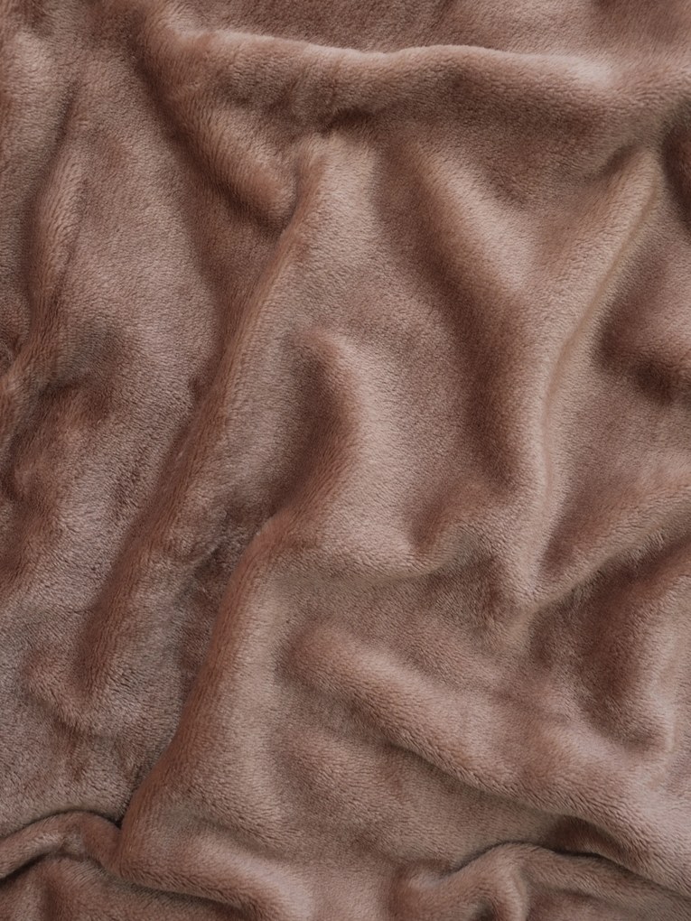 Baránková deka mikroplyš Exclusive 220 × 200 cm – Laura mocha mousse