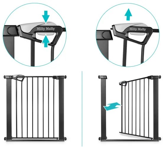 Bezpečnostná zábrana GUARDY na schody, čierna
