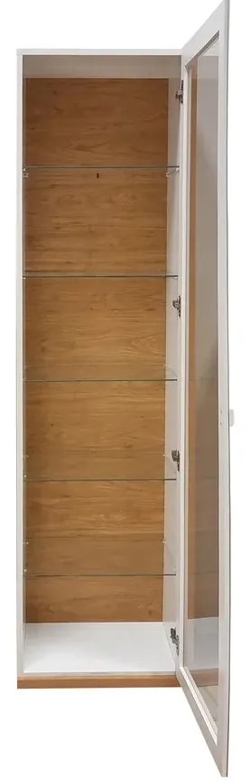 Vitrína Salvo 10 57 cm biela/orech kalifornský