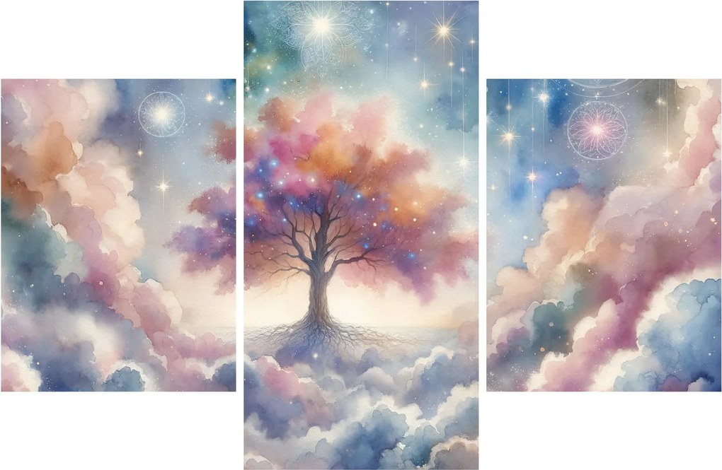 Obraz – Strom života v oblakoch (90x60 cm)