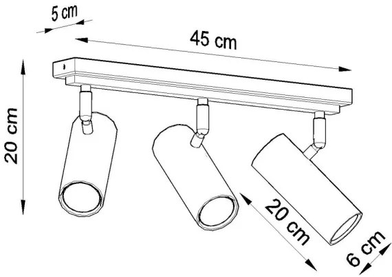 Bodové svietidlo DIREZIONE 3xGU10/40W/230V biela