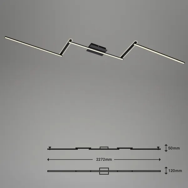 Briloner 3501-015 - LED Prisadený luster STAFF 5xLED/4,8W/230V čierna