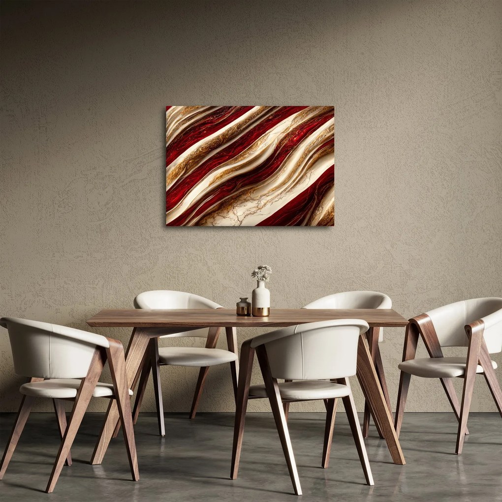 Obraz - Zlato - biela textúra (70x50 cm)