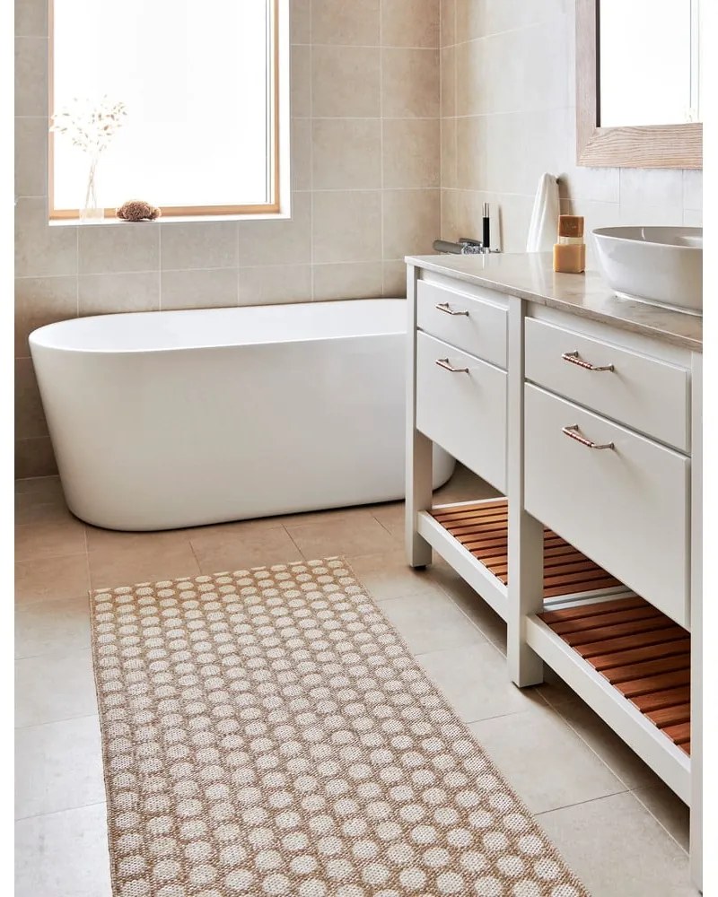 Béžovo-krémový vnútorný a vonkajší koberec 70x50 cm Noa Beige Vanilla – Pappelina