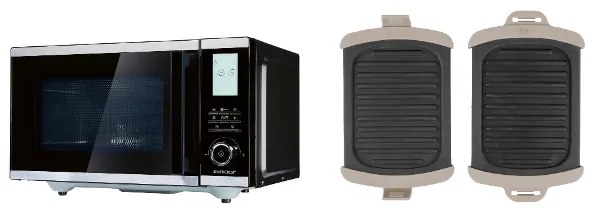 Silvercrest®  Kitchen Tools Mikrovlnná rúra 4 v 1 Smweds 900 A1 + Grilovacia platňa do mikrovlnnej rúry, 2 kusy  (800011648)