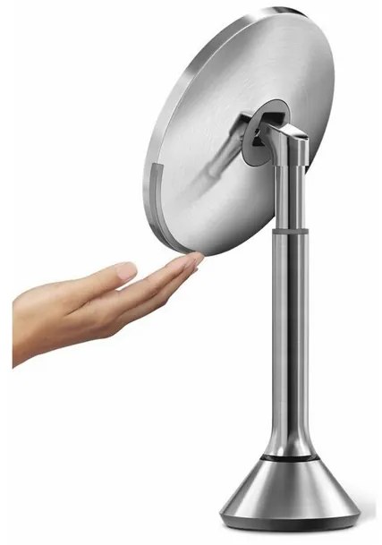 Zrkadlo Simplehuman s nastavitelným jasom Dual LED, matný nerez