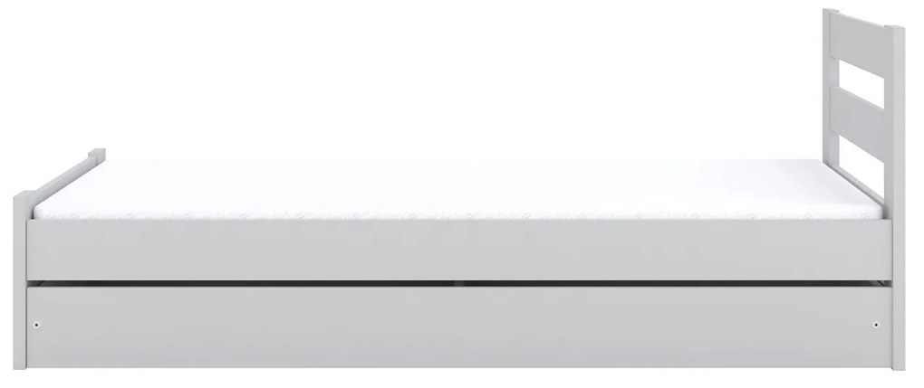 Dětská postel Emil 180x90 cm s matrací bílá