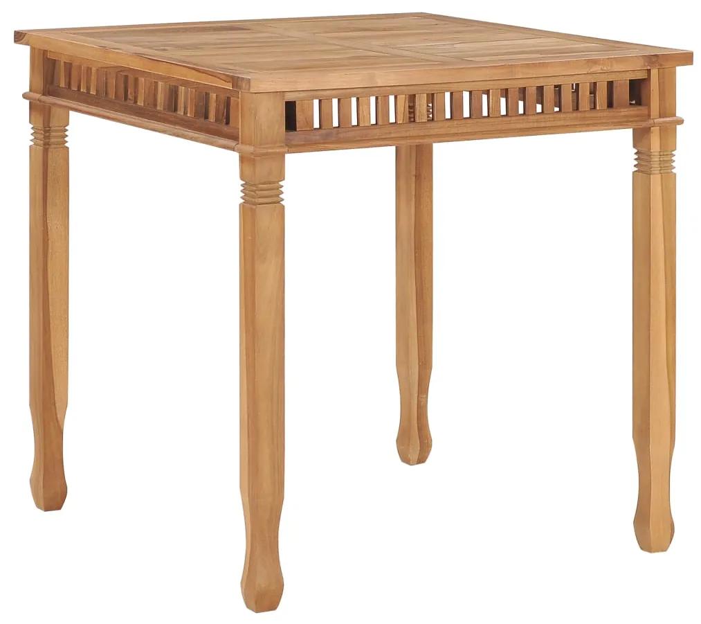 vidaXL Záhradný jedálenský stôl 80x80x80 cm tíkový masív
