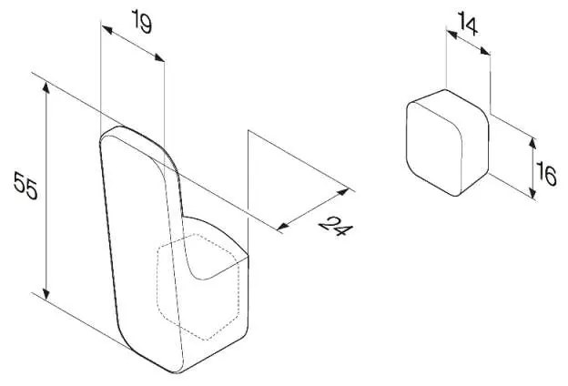 Háčik na uteráky AM.PM Func A8F35500 chróm