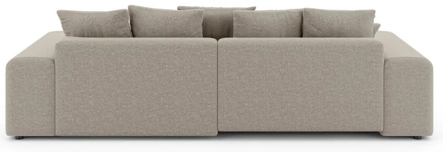 Béžová rozkladacia rohová pohovka s úložným priestorom (variabilný roh) Luma – Ropez