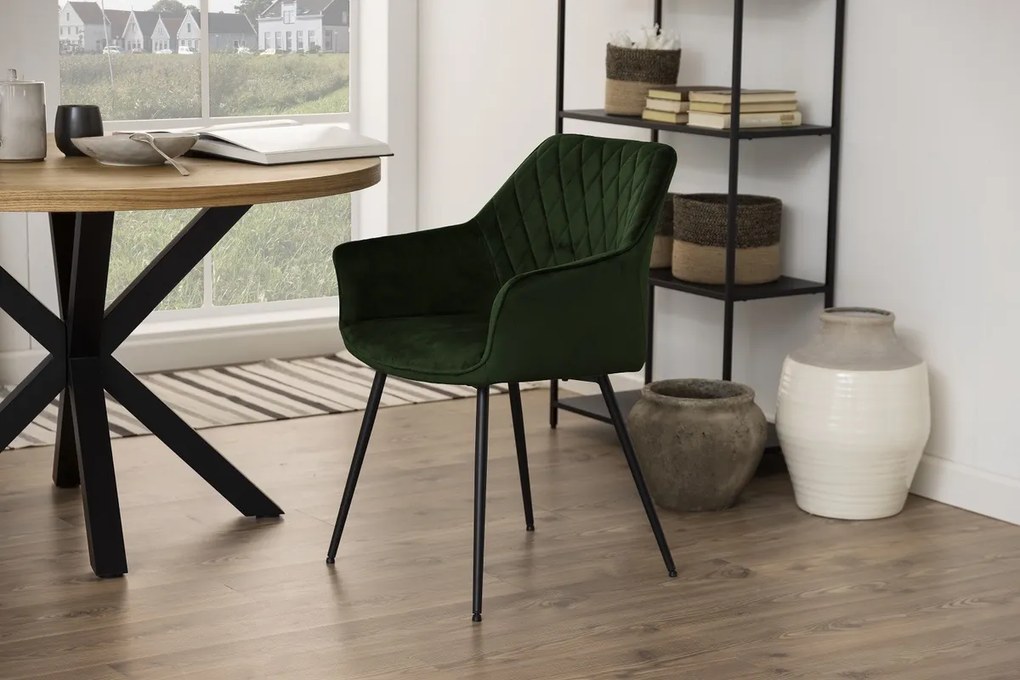 Dizajnová jedálenská stolička Danessa olivovo-zelená
