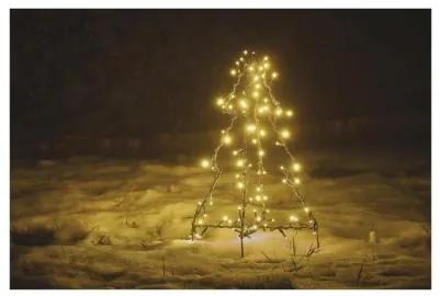 EMOS Vonkajší dekoratívny vianočný stromček LED so zástrčkou, 90xLED, teplá biela