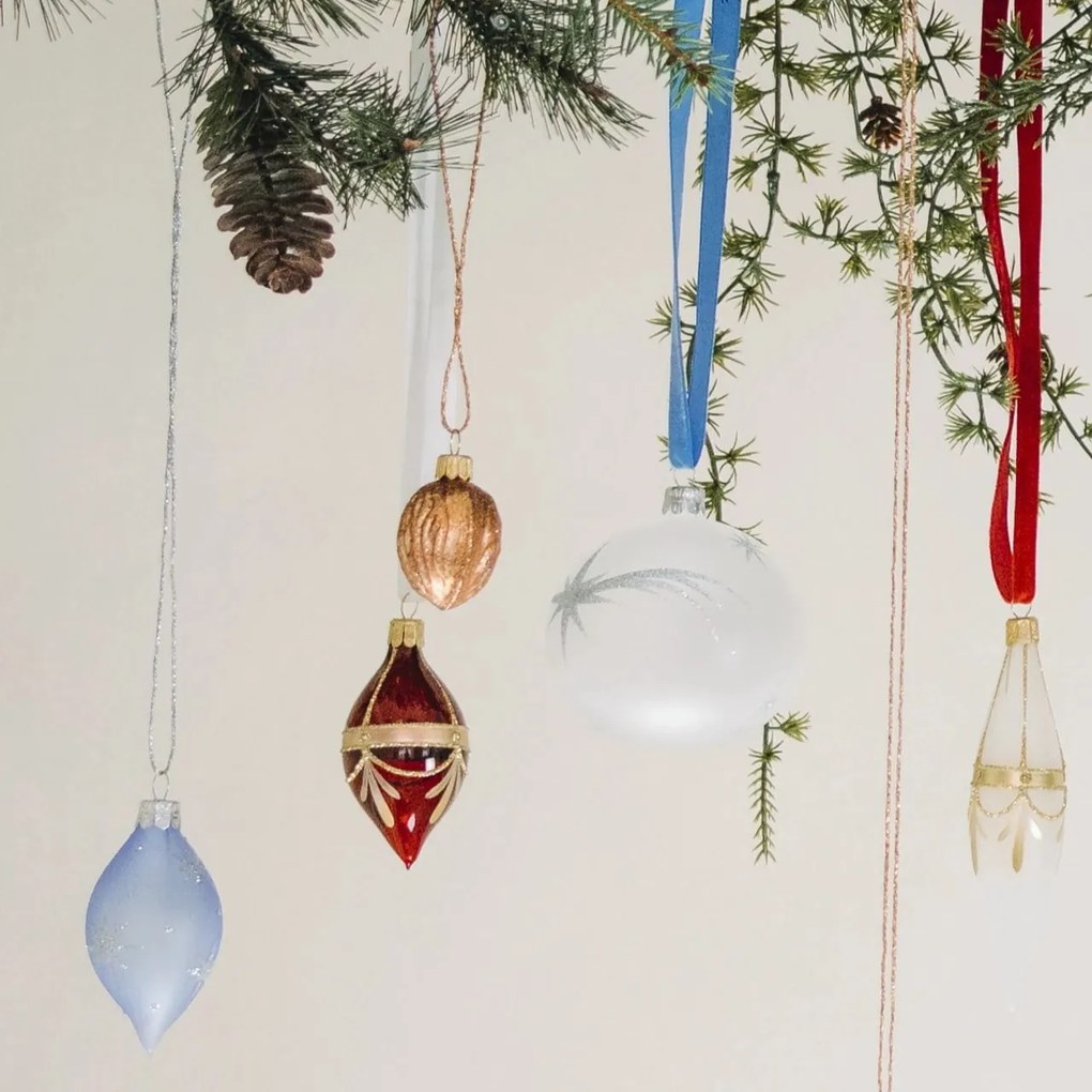 Bella Rose Sklenená vianočná ozdoba Baňka Mat Kometa