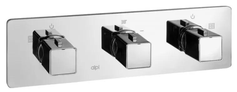 Alpi Naboo - Termostatická sprchová batéria pod omietku pre 3 spotrebiče, komplet, chróm NA79L169CR