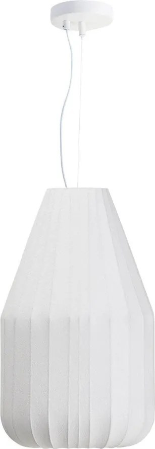 Biele stropné svietidlo s textilným tienidlom ø 30 cm Somar – Kave Home