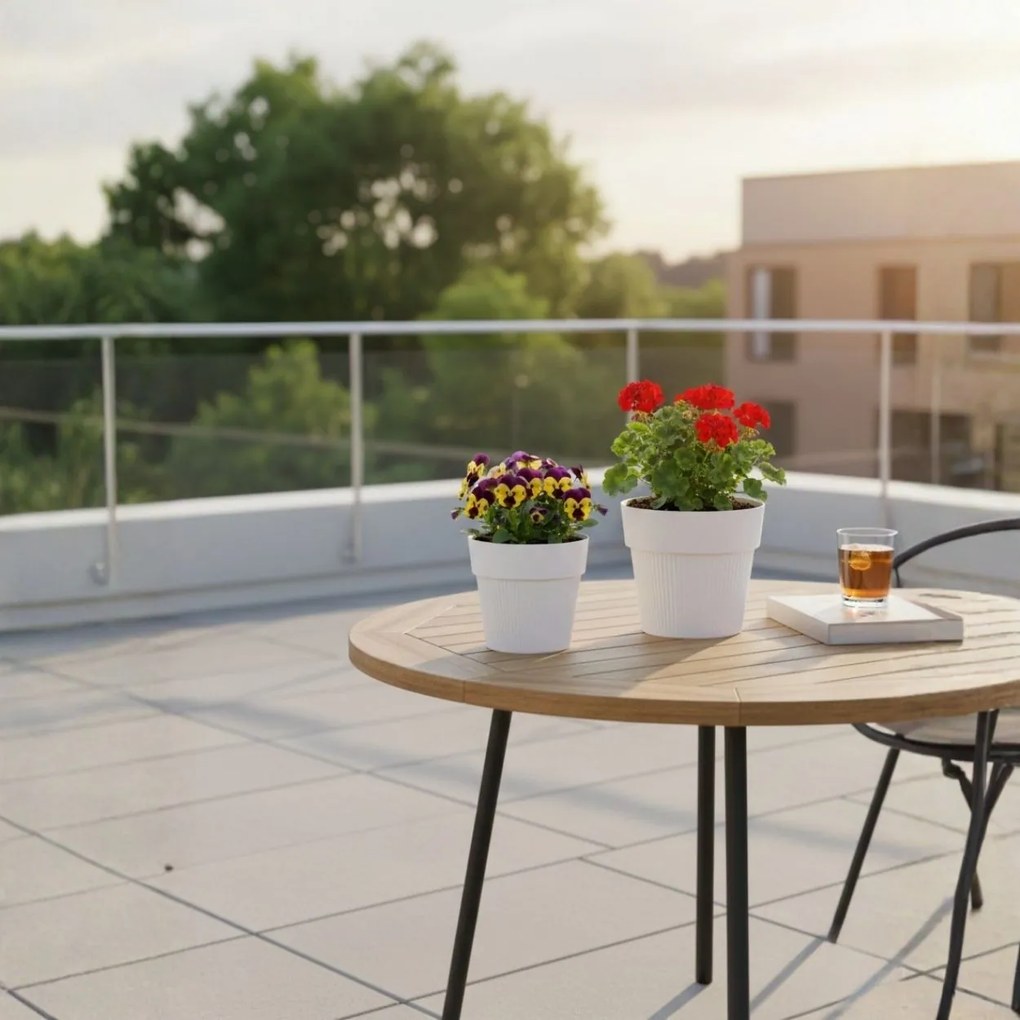 Květináč Silva Line 12,7x14,5 cm bílý