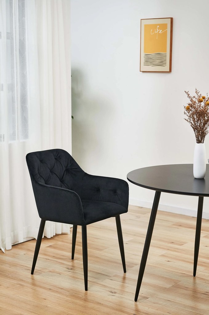 Set 2ks jedálenských stoličiek Satya (čierna). Akcia -18%. Vlastná spoľahlivá doprava až k Vám domov. 1071232