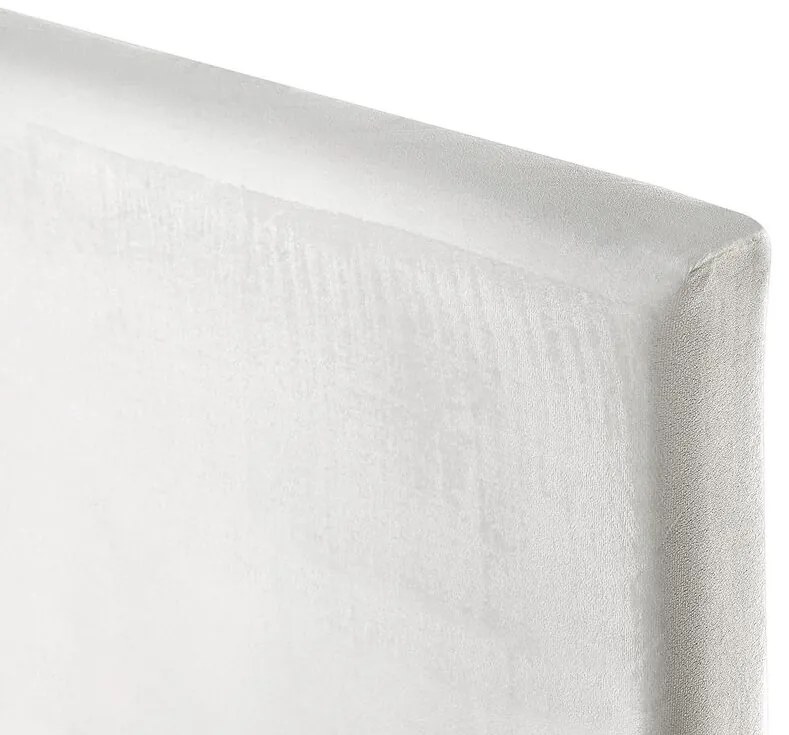 Zamatový poťah 180 x 200 cm biely na posteľ FITOU Beliani