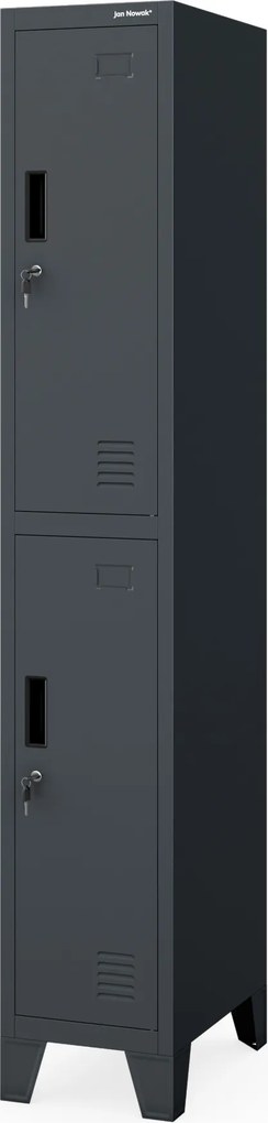 Šatníková skriňa pre zamestnancov antracitová BARTEK 1 Plus 292 x 1720 x 450 mm