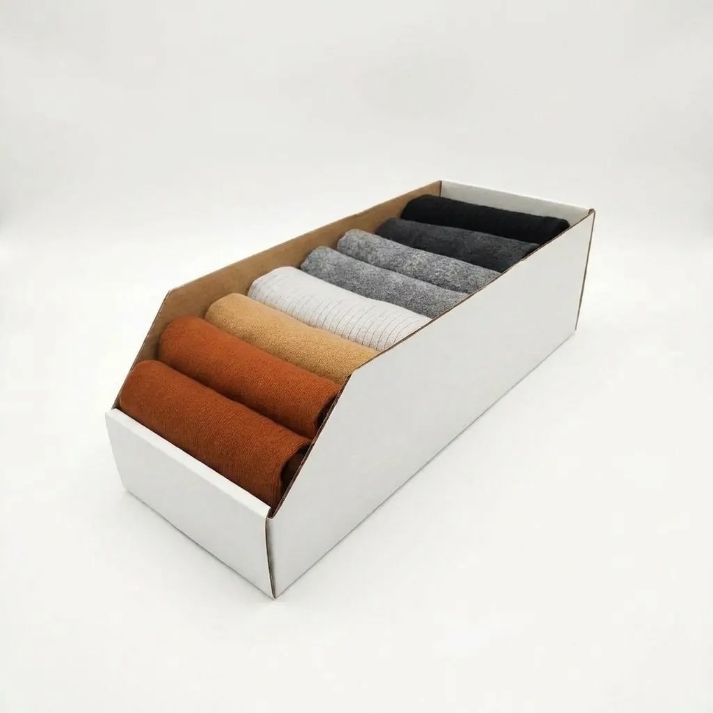 KARTON PAK Úložné boxy na oblečenie, organizéry do skrine BIELY KARTÓN 20 x 54 cm