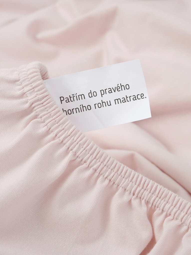 Jersey plachta s elastanom Deluxe 220 × 200 cm – pudrová