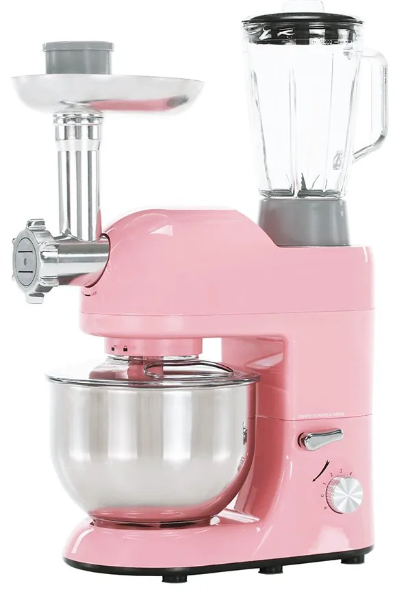 Kuchynský robot, 1800 W, 5 l, ružová/chróm, KANTE