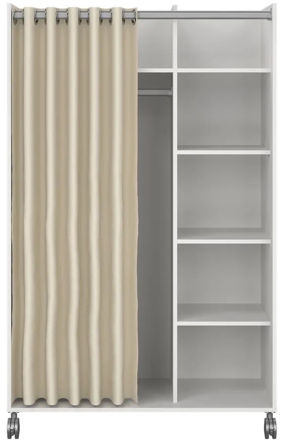 Bielo-béžová šatníková skriňa 100x160 cm Kit – Tvilum