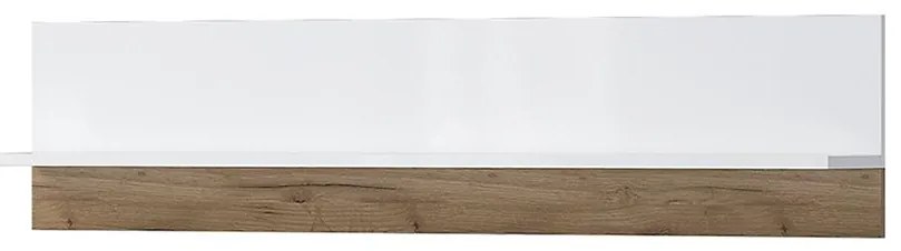 Polička Stela VP1 lakované tobacco/crystal white