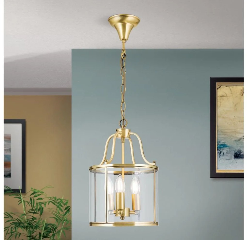 Orion - Luster na reťazi BRUNO 3xE14/40W/230V pr. 25 cm zlatá