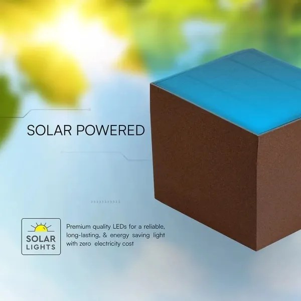 LED Sol nástenné svietidlo so snímačom LED/9W/3,7V 3000/4000/5000K IP65 2600 mAh hnedá