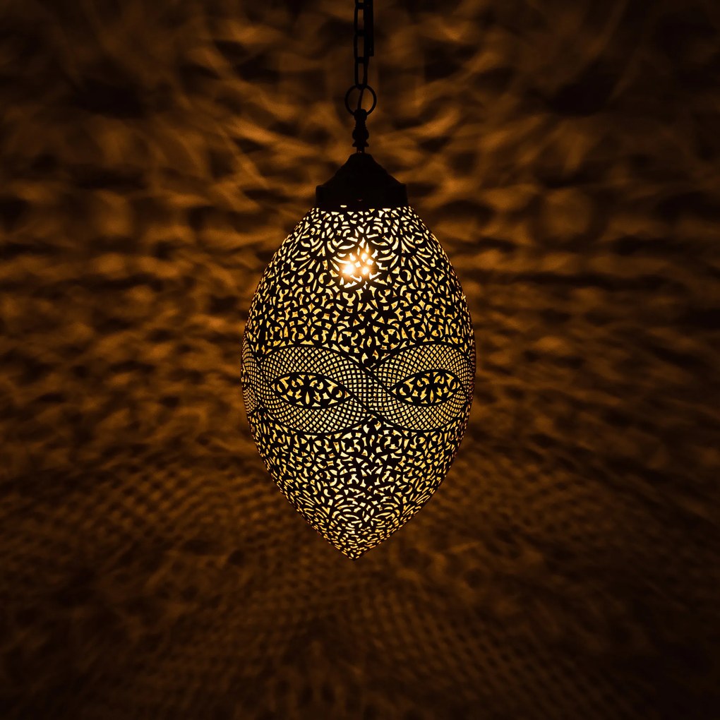 Luxusná mosadzná lampa Golden Egg