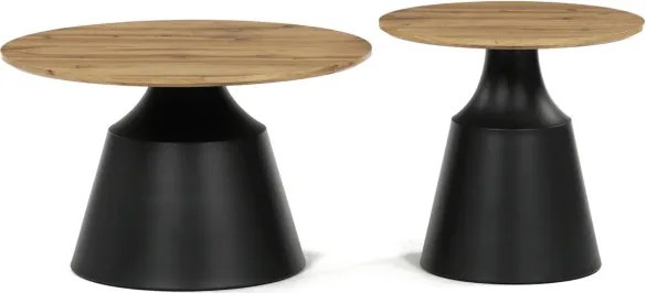 Set dvoch konferenčných stolíkov CT-F4150 ART dub artisan / čierny