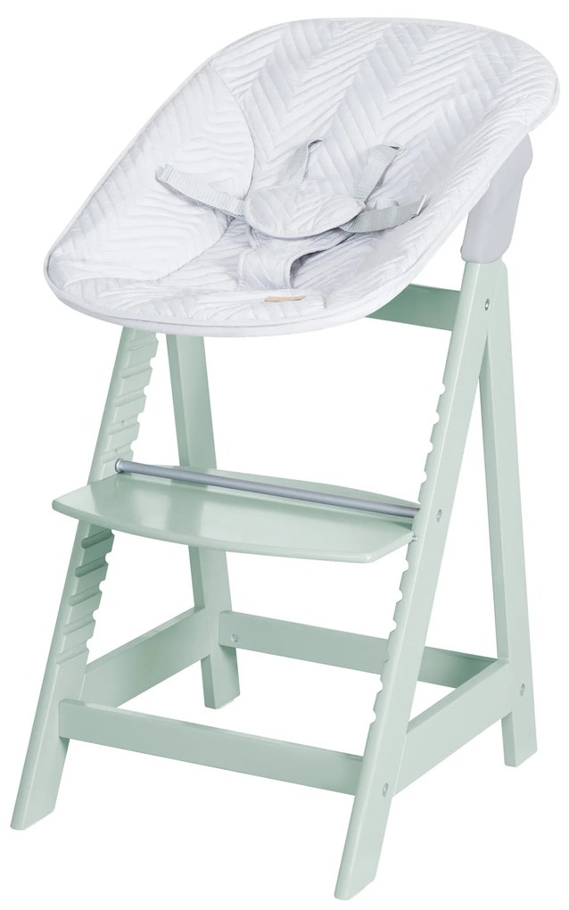 roba Detská vysoká stolička Born Up Zickzack 2 v 1 (mentolová) (100366796)