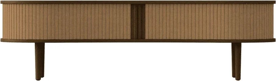 Hnedo-svetlohnedý TV stolík v dekore duba 140x40x46 cm Audacious – UMAGE