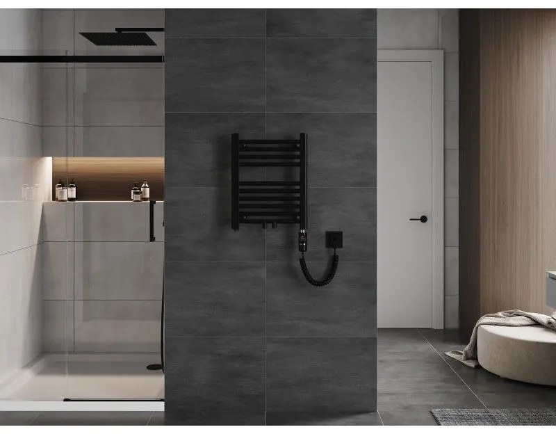 Mexen Mars, elektrické vykurovacie teleso 500 x 400 mm, 300 W, čierna, W110-0500-400-2300-70