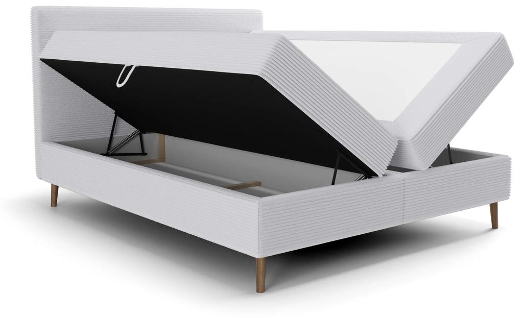 Manželská posteľ 140 cm Napoli Comfort (sivá) (s roštom, s úl. priestorom). Vlastná spoľahlivá doprava až k Vám domov. 1082529