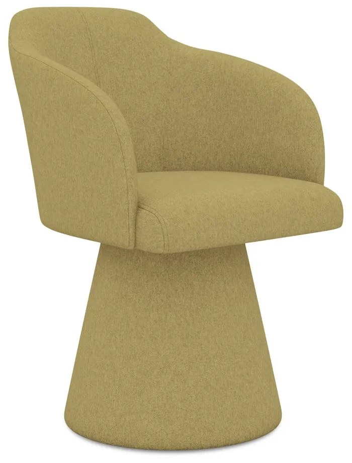 Čalúnené jedálenské kreslo v horčicovej farbe Kanoa – Makamii